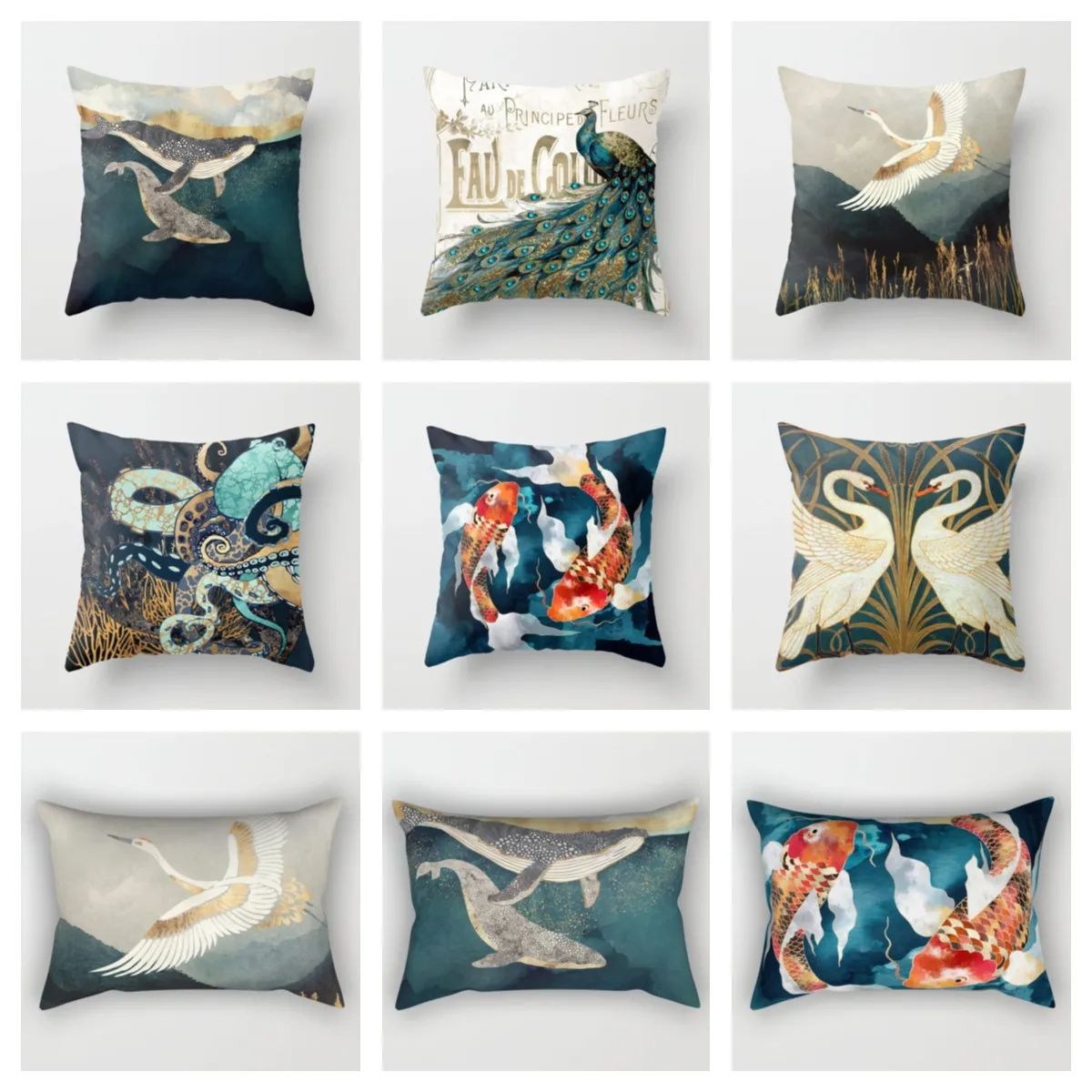 

Nordic Metal Animal Painting Pillow Cover Decoration Home Decoration Living Room Sofa Decoration Cushion Cover Car Cushion Cover