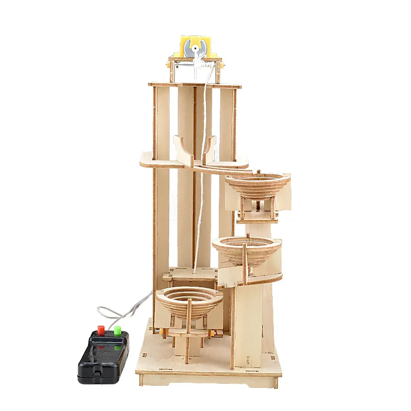 

DIY Technology Invention Small Production Elevator Track Ball Ball for School Students Handmade Building Block