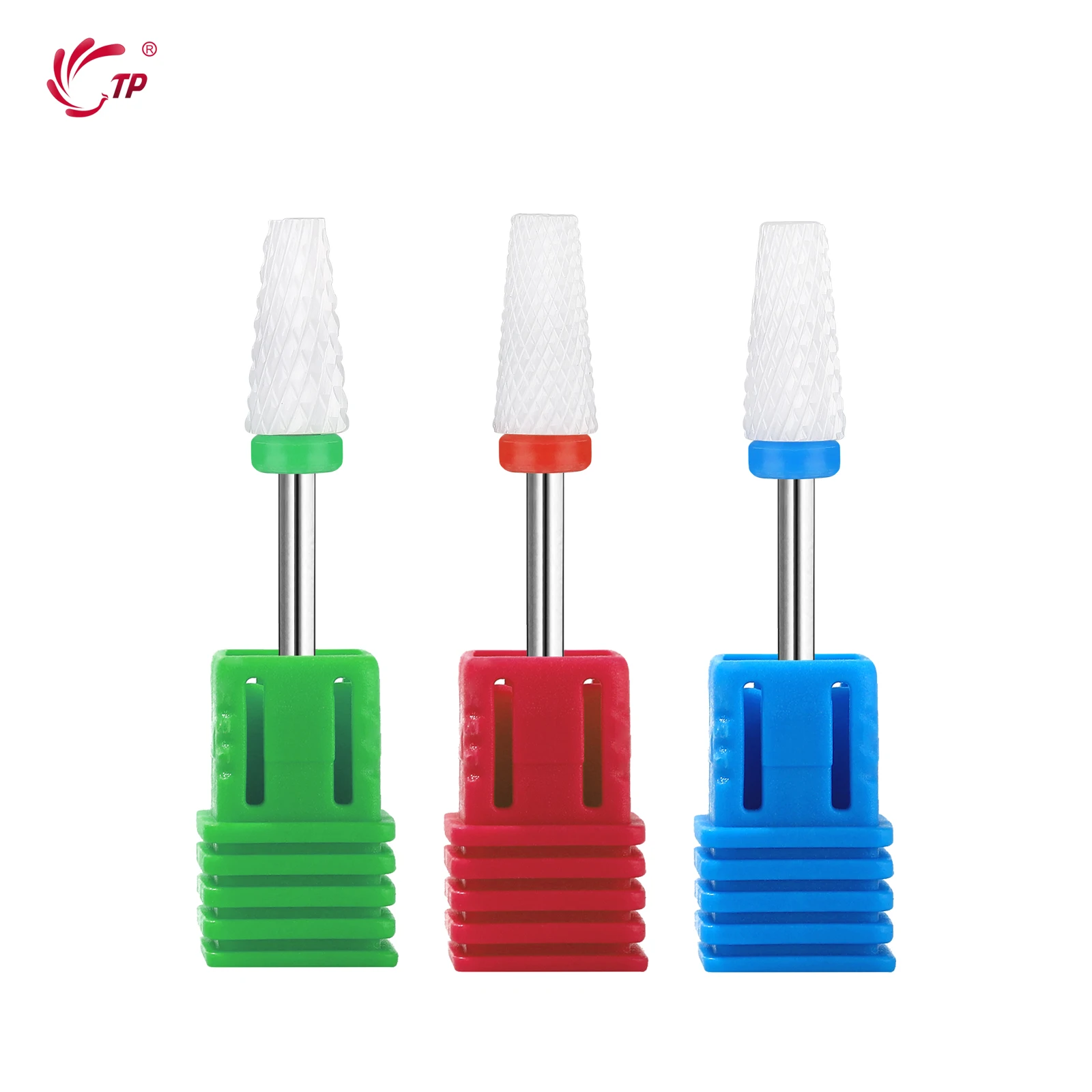 

Насадки для маникюра и педикюра, керамические фрезы с эффектом пламени для снятия гель-лака, аксессуары для ногтей