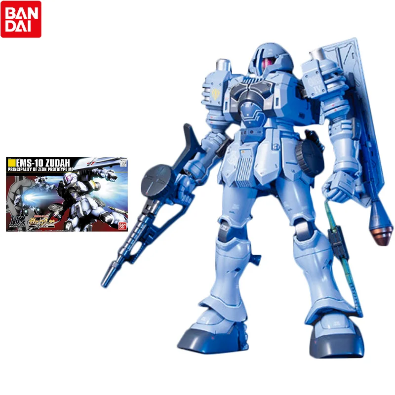 

Bandai Gundam Model Kit Anime Figure HGUC 1/144 EMS-10 Zudah Gundam Action Toy Figure Genuine Gunpla Toys for Children