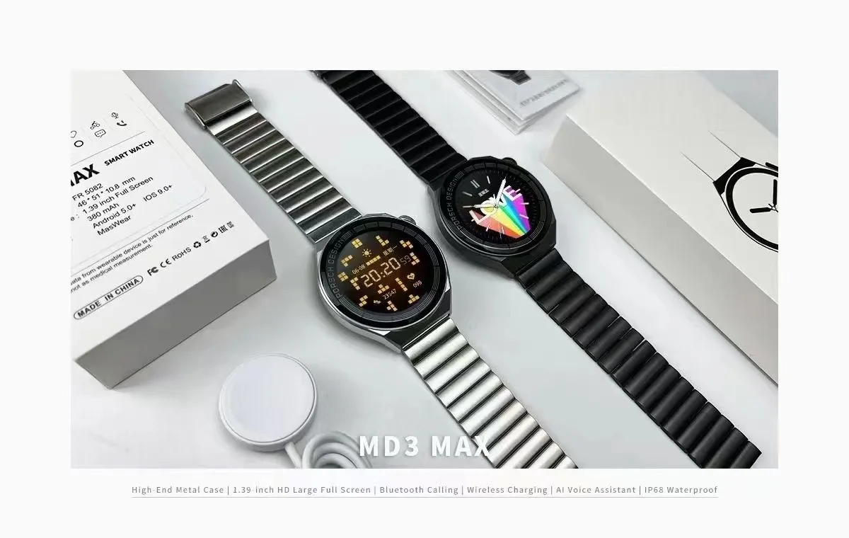 

Мужские Смарт-часы с сенсорным экраном 2022 дюйма 1,39*390 HD