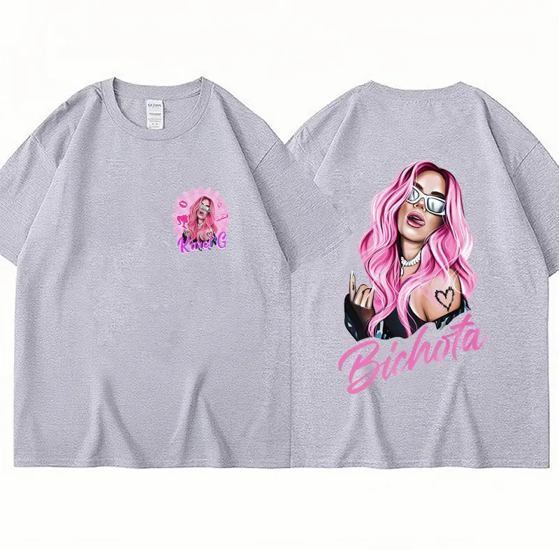 Футболка Karol G Bichota с принтом для мужчин и женщин модная дизайнерская свободная