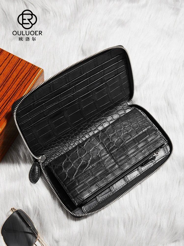 Черный мужской клатч из натуральной кожи