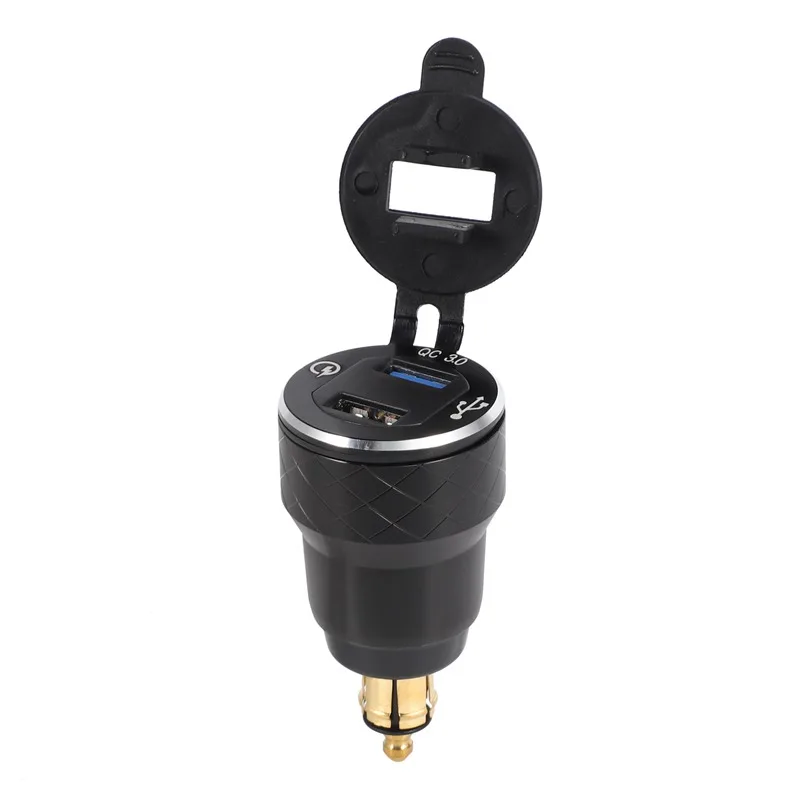 Алюминиевый сплав быстрой зарядки 3.0 двойной мотоцикл USB-зарядное устройство для Bmw Triumph Tiger Ducati сигаретный фонарь.