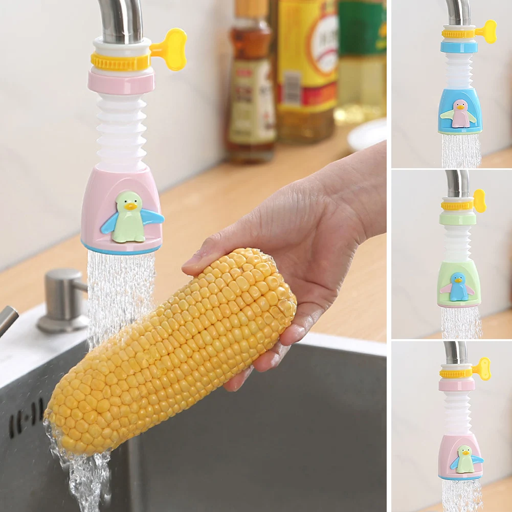 

Kitchen Faucet Splash-proof Shower Penguin Cartoon Water Nozzle Household Tap Extender Universal Water-saving Faucet Extender