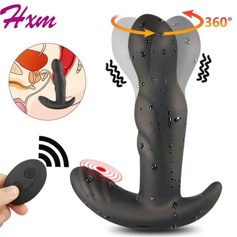 

Godemiché de massage de Prostate, vibrateur Anal rotatif à 360 degrés pour femme, masturbateur masculin, Plug Anal, jouet sexuel