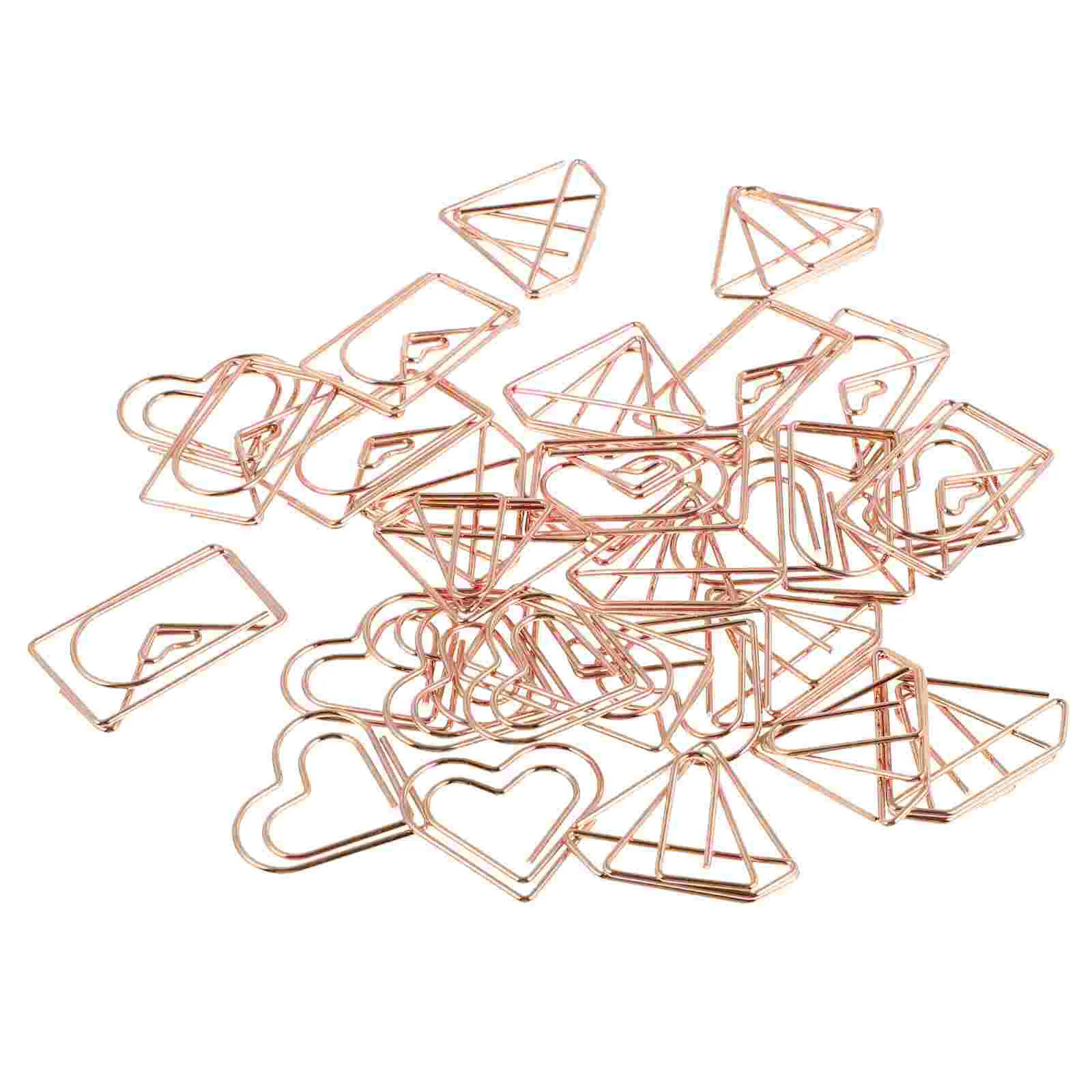 

30Pcs Metal Paper Clip Decorative Paperclips for Office School Document Envelope