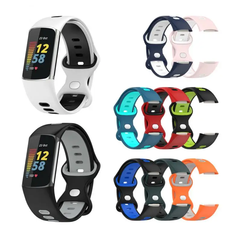 

Bands For Fitbit Charge 5 Soft TPU Sport Strap Bracelet Replacement Wristband Women Men Watch Accessories For Fit Bit Charge5