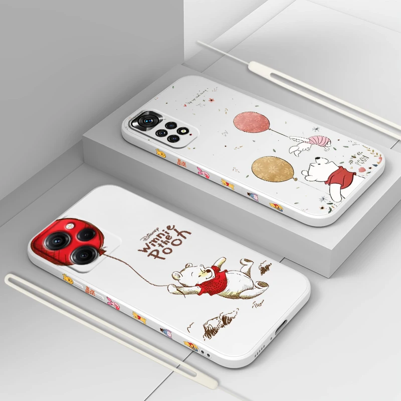 

Winnie the Pooh Cartoon For Xiaomi Redmi Note 12 11 11T 10 10S 9 9S 9T 8 8T 7 Pro Plus Speed Liquid Left Rope Phone Case Fundas