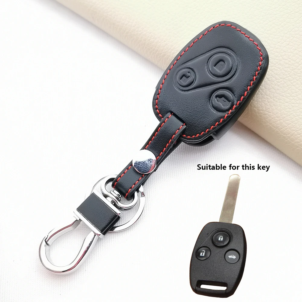 

Кожаный чехол для ключей с цепочкой, Чехол-держатель для Honda Fit шаттл Освобожденный шип Гибридный Stepwgn Spada Civic IX Pilot Accord 8 CRV Jazz HRV