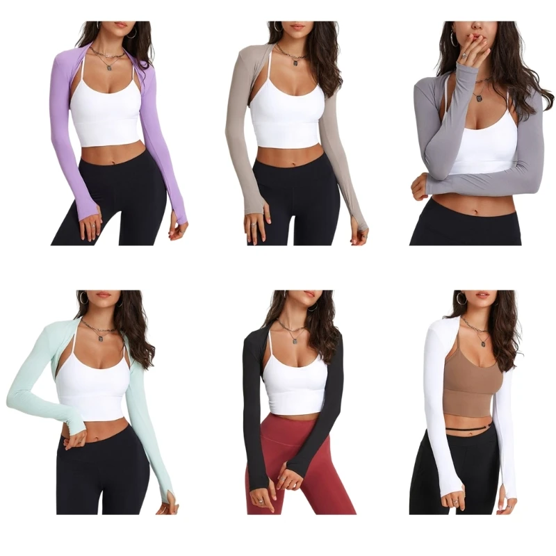 

All-matching Open Front Crop Cardigan for Women Girl Long Sleeves Shrug Cardigan