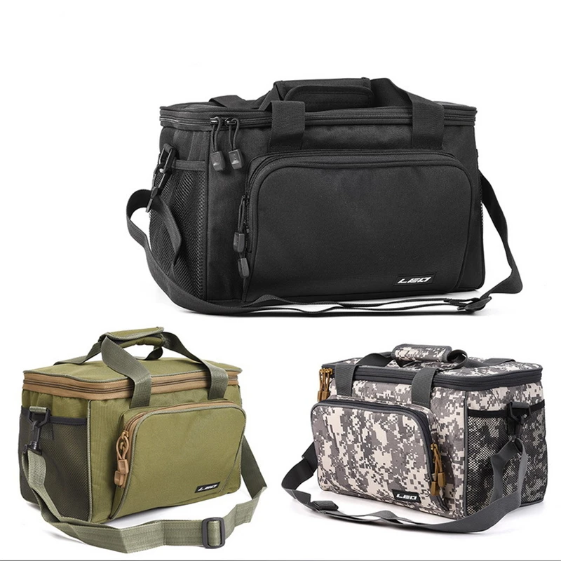 

Portable Multifunctional Canvas Fishing Shoulder Bag Pack Fishing Tackle Bag Fishing Lure Reel Bag Pouch Case for Rods
