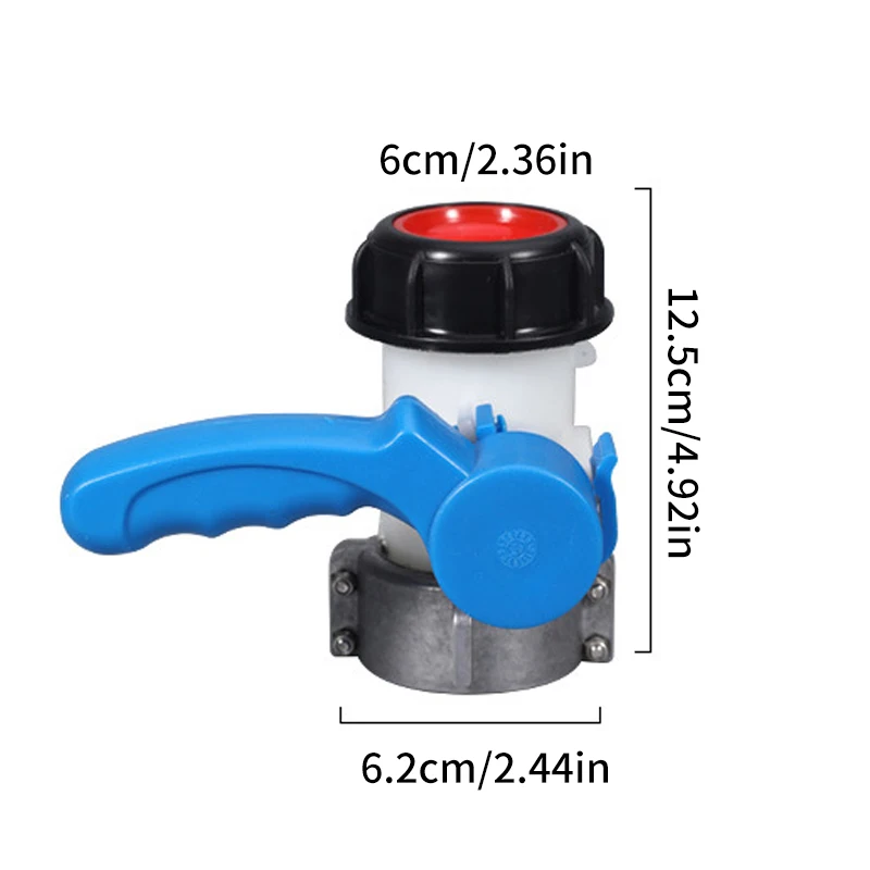 1 шт. утолщенный металлический клапан DN50 1000 л разъем бака IBC адаптер для садового