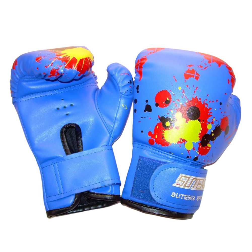 

1 Pair PU Leather Kids Boxing Gloves Children Fight Mitts Training Sparring Sports Shockproof Kickboxing Baby Punch Boxing Glove