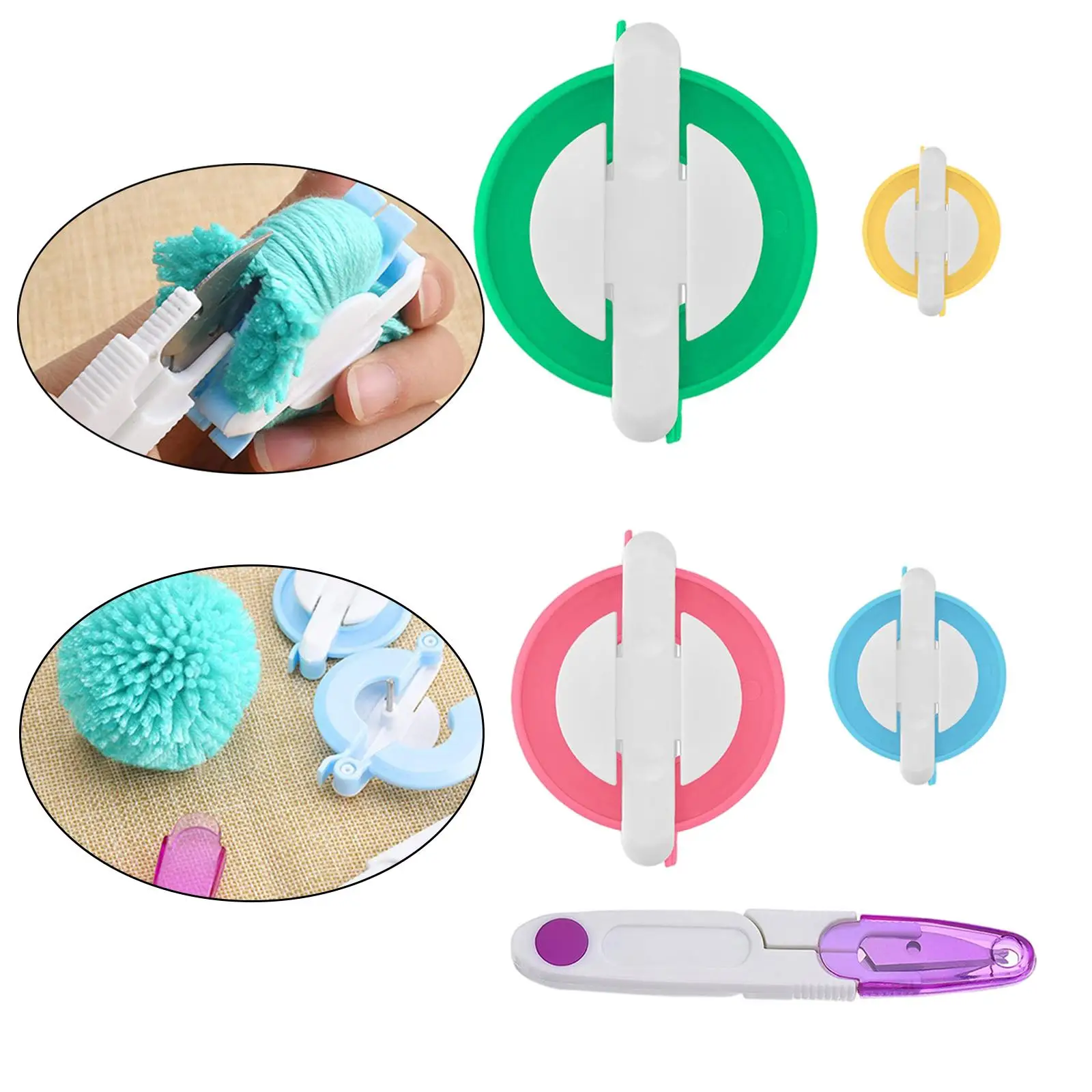 Приспособление для изготовления помпонов 4 размера приспособление пушистые