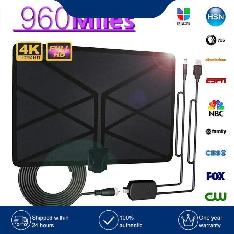 

Newest TV Aerial Indoor Amplified Digital HDTV Antenna 960 Miles Range with 4K HD1080P DVB-T Freeview TV for Life Local Channels