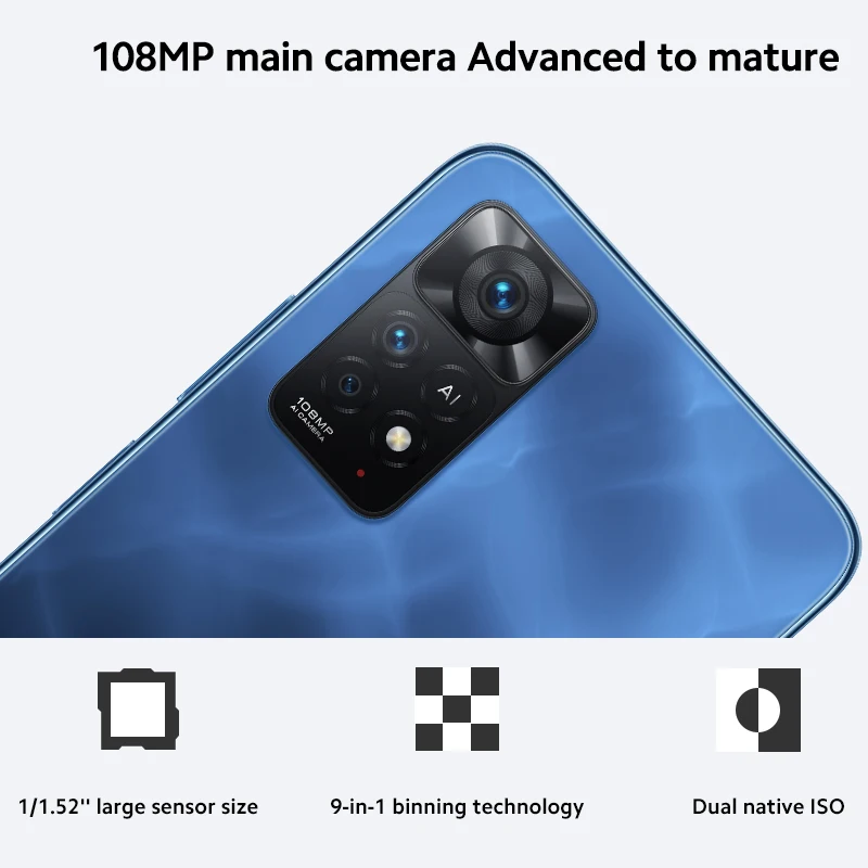 Global Version Xiaomi Redmi Note 11 Pro 5G 6GB RAM 64GB ROM Mobile Phone 108MP Camera Snapdragon 695 120Hz