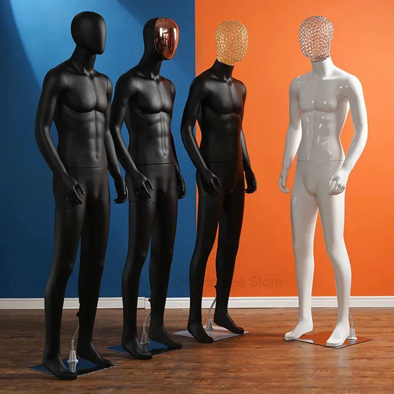 Матовый черный манекен магазин одежды всего тела мышцы мужской реквизит для