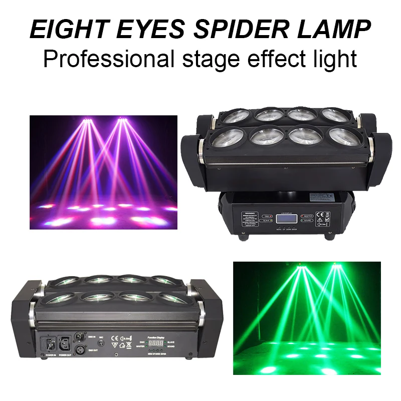 

stage 8X10W Mini LED Spider Light DMX512 LED Moving Head Light RGBW LED Beam light Club Dj Disco projector