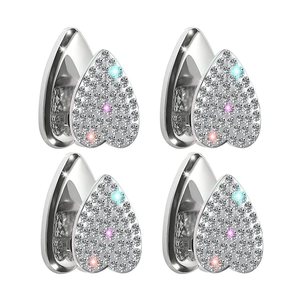 

4Pack Bling Mask Hooks for Car Bling Heart Hooks Rhinestone Adhesive Hooks for Car Dashboard Wall Hanging Sticky Hooks