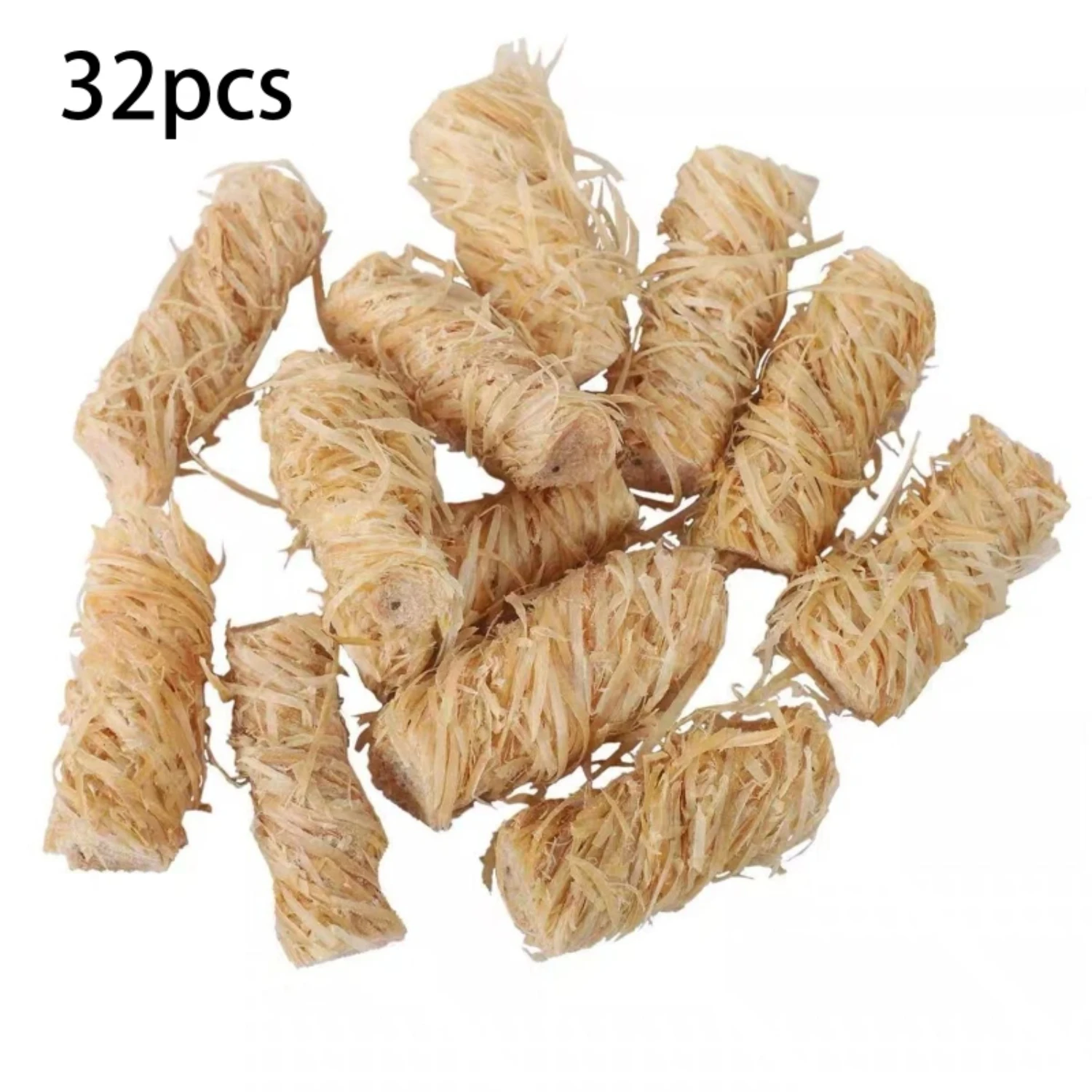 32шт. Zapalniczki kominkowe Eco woodno zapalniczki ogień startery natural woodwo wool wax silk rolka na zewnątrz Ca