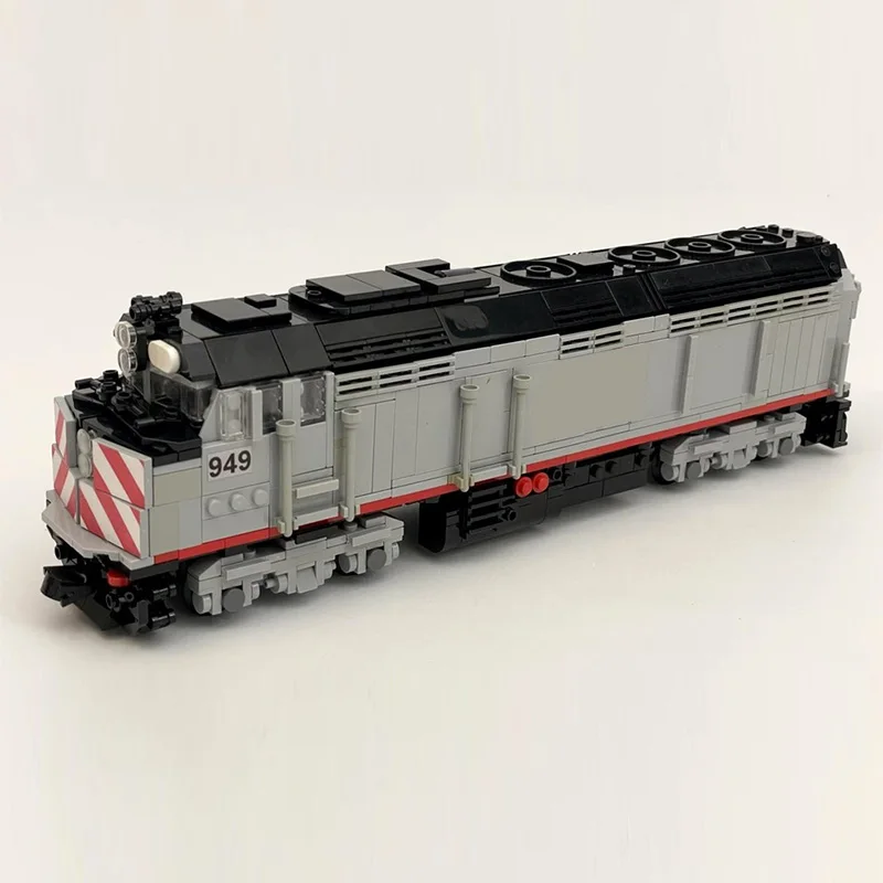 Фото Конструктор QWERT City Car Model MOC: Дизельный локомотив F40PH-2, модульная технология, подарки, праздничный набор для сборки, детские игрушки №2