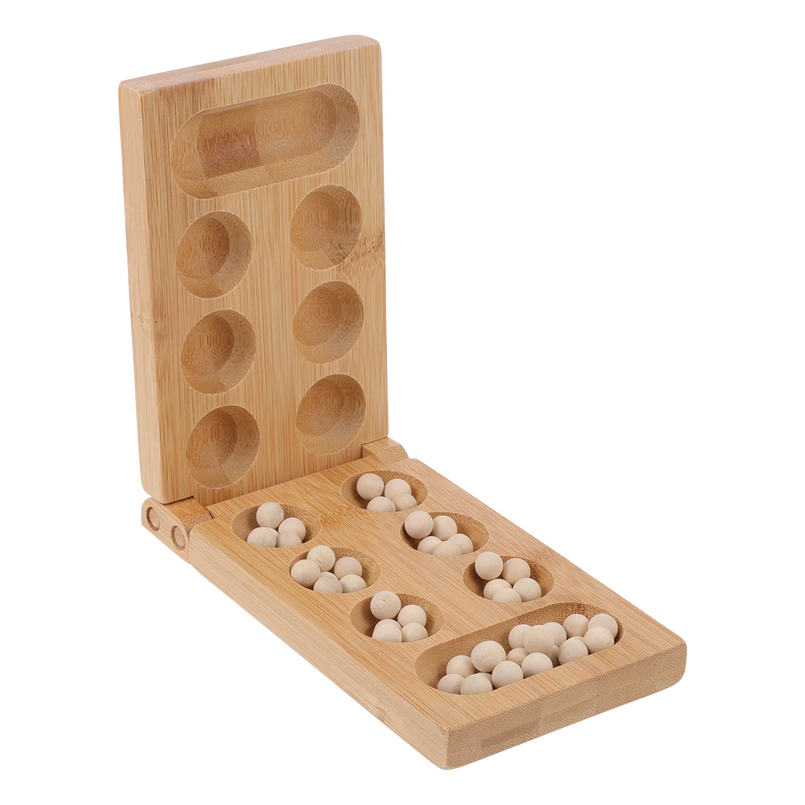 

Boy Girl Kids Chess Early Education Christmas Bamboo Mancala Plaything Logic Training Children Wood