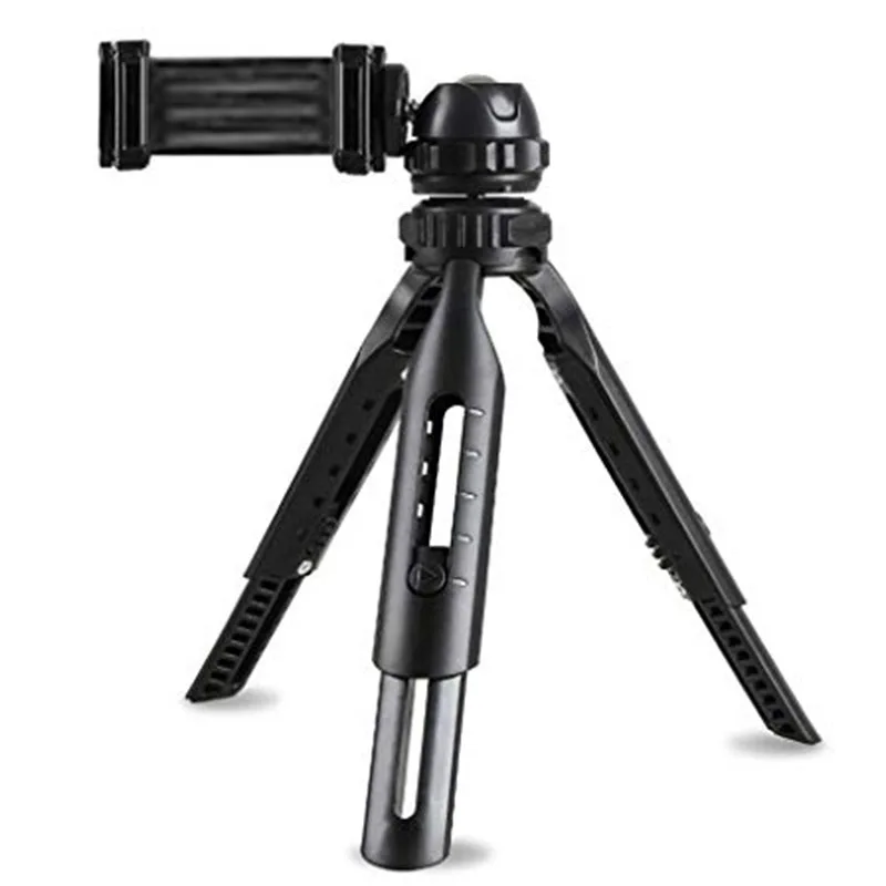 

Mini Cell Phone Tripod With Phone Holder 360 Degrees Rotation Adjustable Flexible Travel Tripod For Smartphone Black