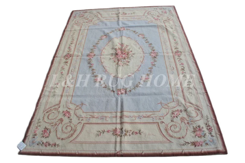 

Free shipping 10K 4.5'x6.5' hand Knotted needlepoint woolen rug/carpet, 100% Wool & Handmade rug for home decor