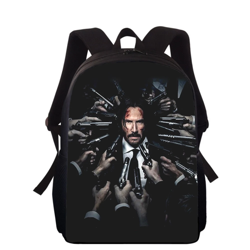 John Wick Film 15” 3D Print Kids Backpack Primary School Bags for Boys Girls Back Pack Students School Book Bags