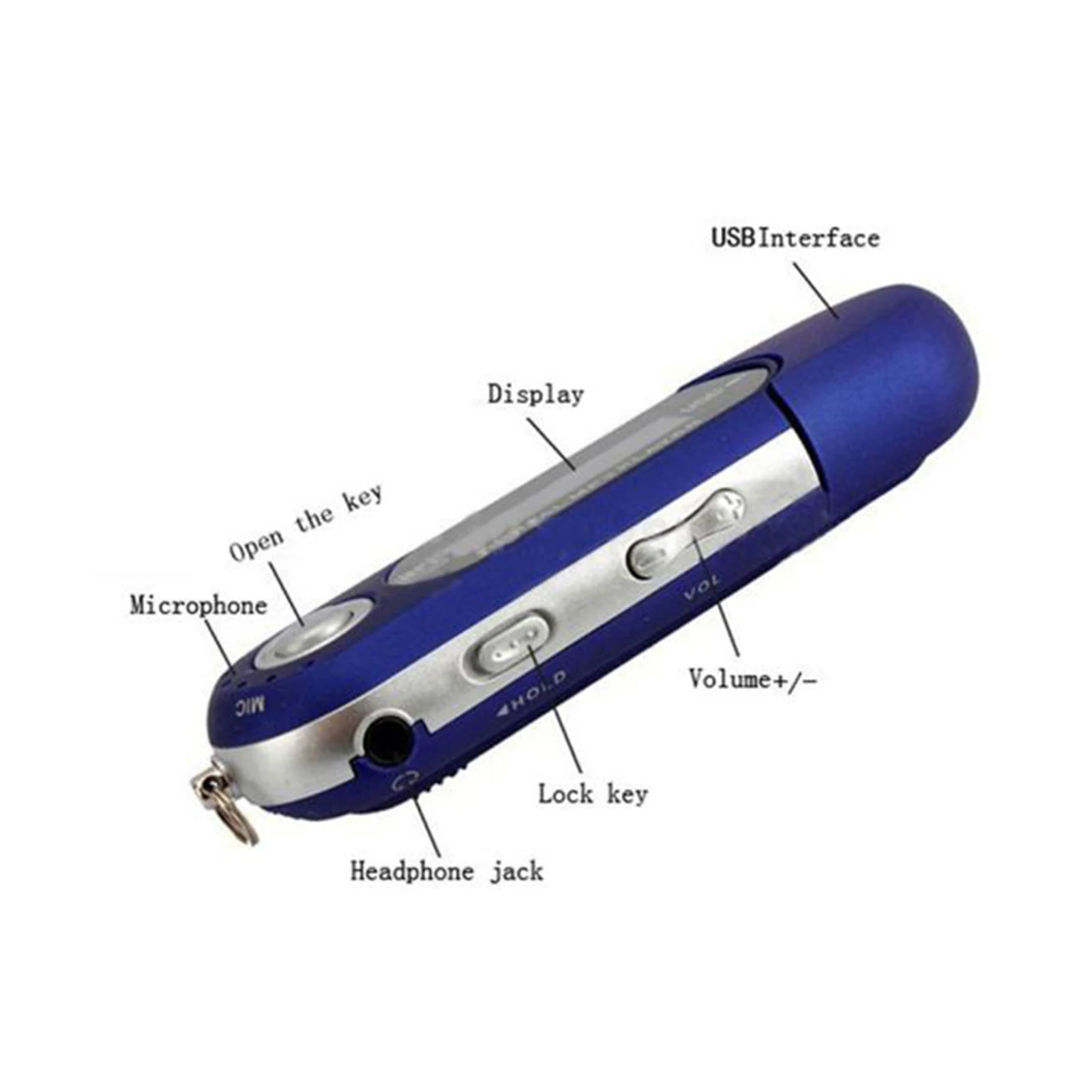 Портативный USB MP3-плеер с цифровым ЖК-экраном перезаряжаемый мини хранилищем 4 ГБ/8
