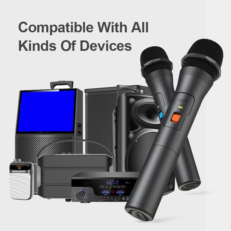 2 шт. комплекты беспроводной микрофонной системы домашняя вечеринка умный