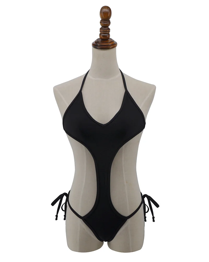 Цельный купальник Монокини Стринги купальный костюм для женщин с завязками по