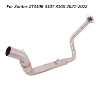 escape motorcycle front connect tube head link pipe stainless steel for zontes zt310r 310t 310x 2021 2022