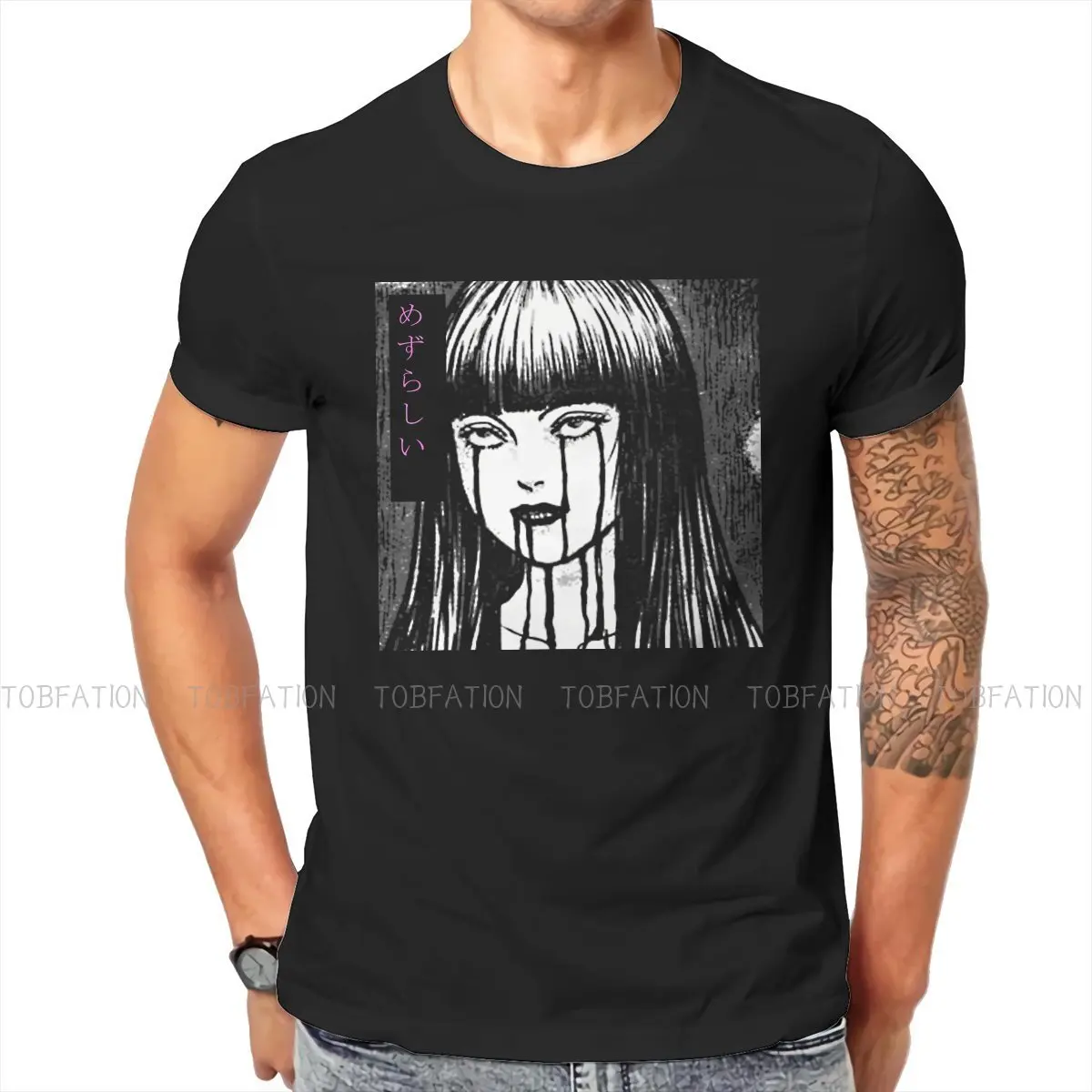 

Junji Ito Pure Cotton TShirt Slug Girl Basic T Shirt Leisure Men Tee Shirt Ofertas Big Sale