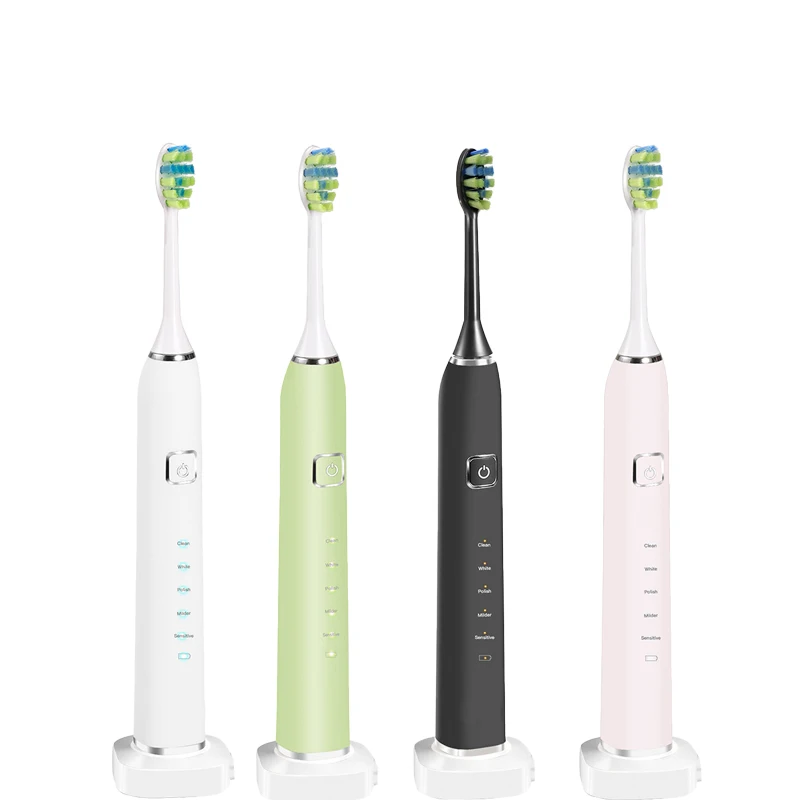 

Sonic Electric Toothbrush Adult IPX7 Waterproof Smart Wireless Inductive Charging Super Long Standby with 2 Brush Heads