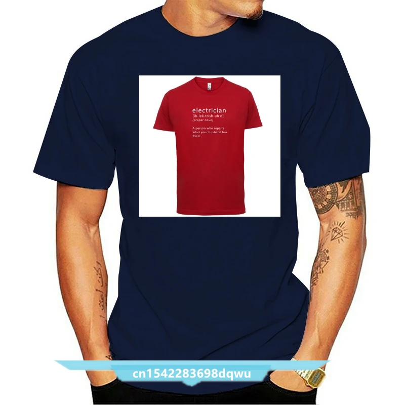 Electrician Repairs - Mens T-Shirt - Electrics / Gift / Funny - 13 ColoursMans Unique Cotton Short Sleeves O-Neck T Shirt