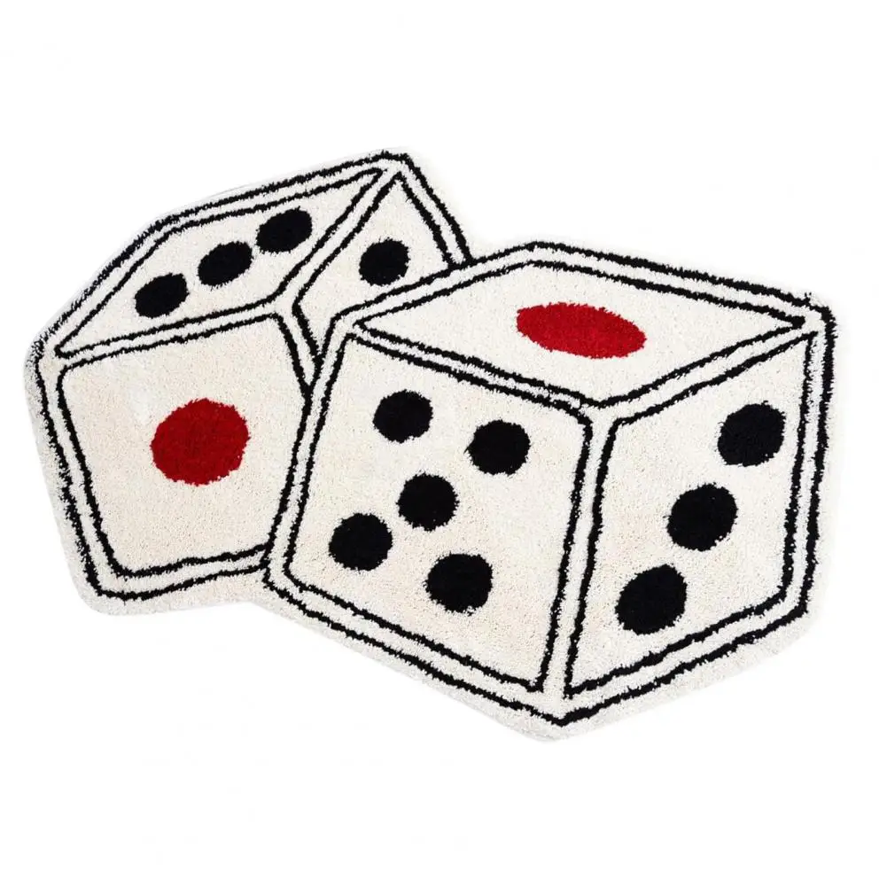 Плюшевый напольный коврик в форме кубика с рисунком имитация кашемира кухонный