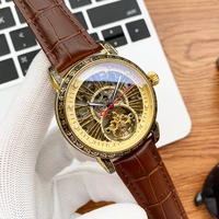 luxury mens watch 43mm automatic mechanical full stainless steel high quality leather strap classic watches
