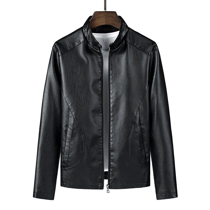 

Brand Men Jacket 2022 New Spring Fall Soft Leather Jackets For Man Clothing Long Sleeves Coat Fashion Korean Style Thin Clothing