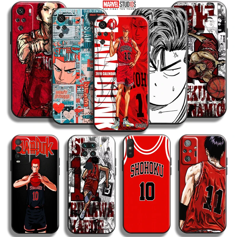 

Anime SLAM DUNK Sakuragi Hanamichi Phone Case For Xiaomi Redmi Note 10 10S 10T 10 9T 9S 9 Pro Max 5G Redmi 10 9 9T 9A 9C Soft