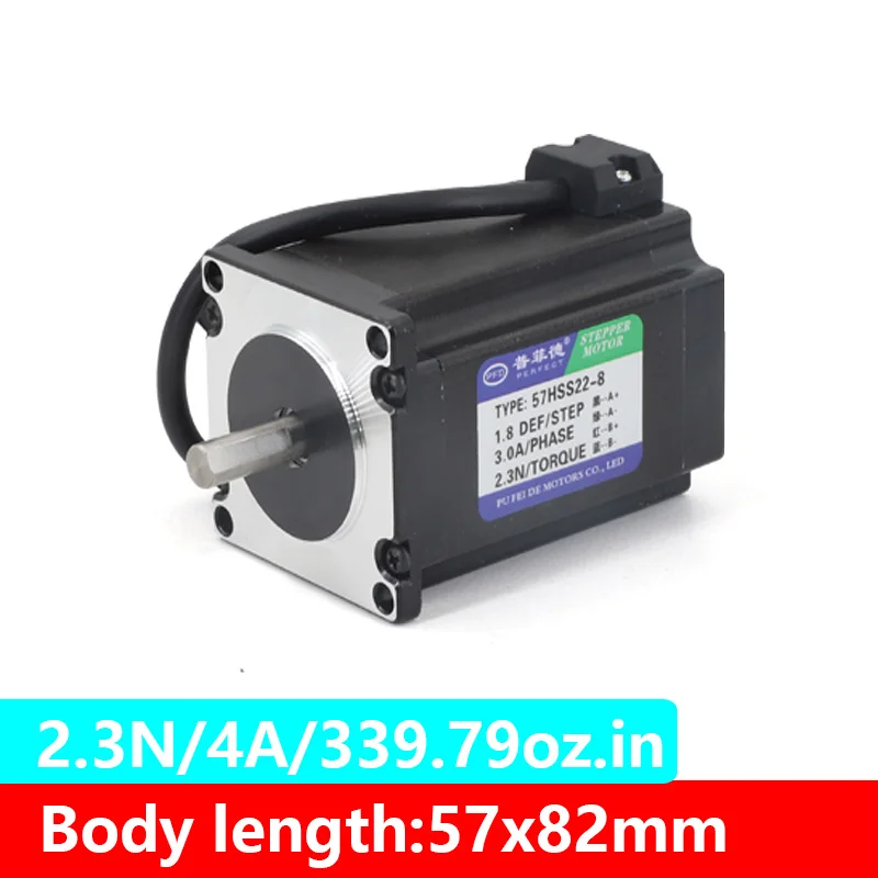 Шаговый электродвигатель NEMA23 2-фазный 4-проводной 1.2N/1.8N/2.3N/2.5N/2.8N для лазерного