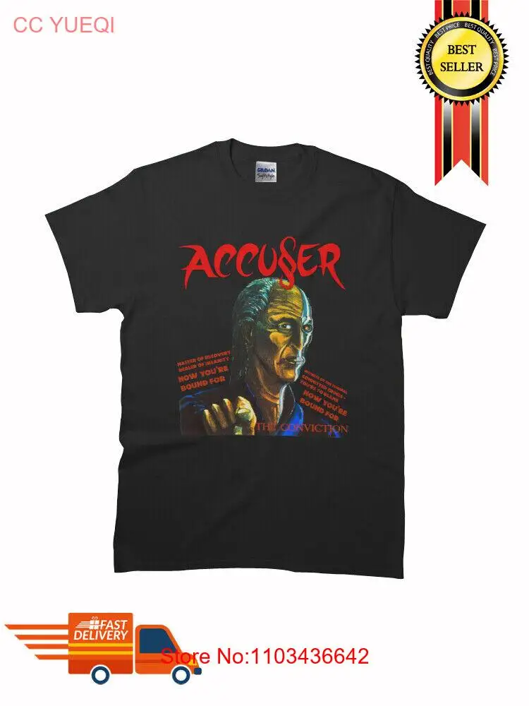 Новинка классическая мужская и женская футболка ACCUSER размер S-5XL