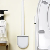 ademend wc borstel water lekvrije met base siliconen wc platte kop flexibele zachte haren borstel met sneldrogend houder