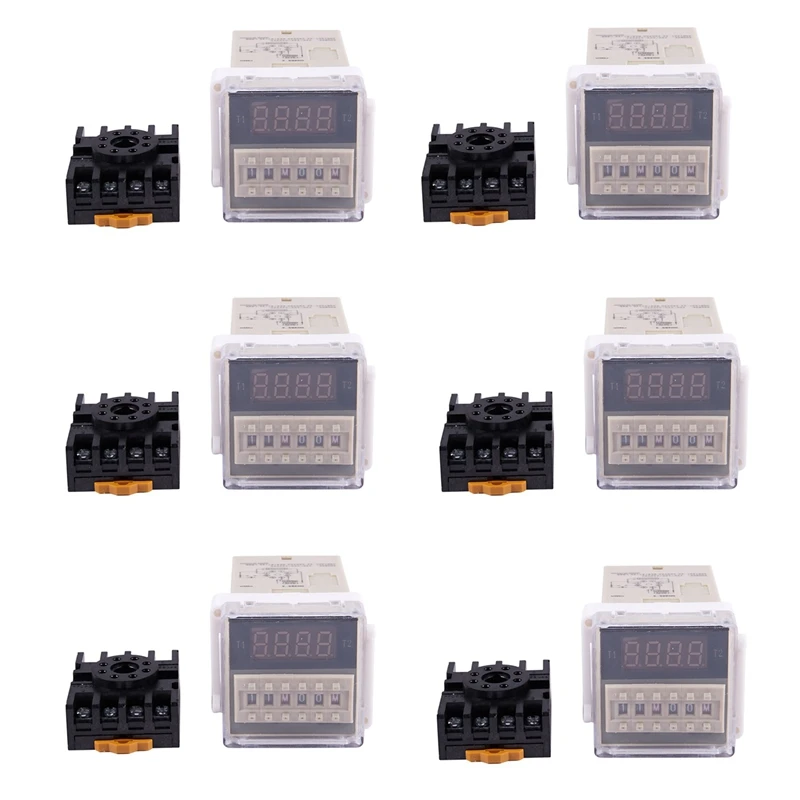 

6X AC 220V 5A программируемое релейное устройство с двойной задержкой