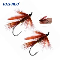 wifreo 6pcslot 2 4 6 classic steelhead fly red hackle rainbow brown grayling salmon sea freshwater fishing flies bait lures