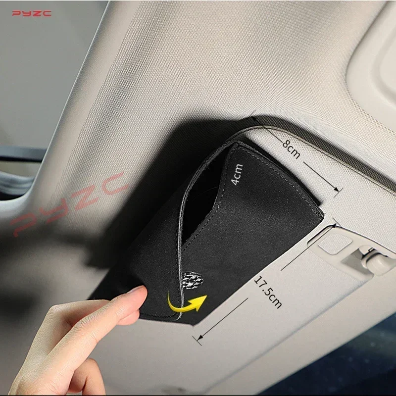 Автомобильный замшевый органайзер для солнцезащитных очков сумка держатель