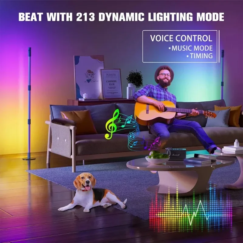 Новая Напольная Лампа с регулируемой яркостью RGB12V светодиодный угловая лампа