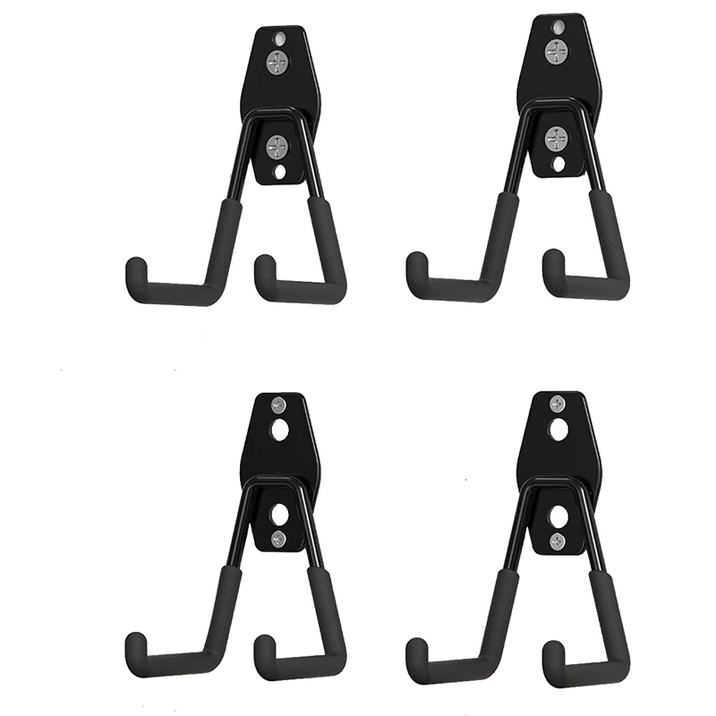 

BMBY-Garage Hooks Heavy Duty 4PC, Garage Storage Hooks, Wall Mount Garage Hanging Hooks For Bike, Ladder, Bulky Items