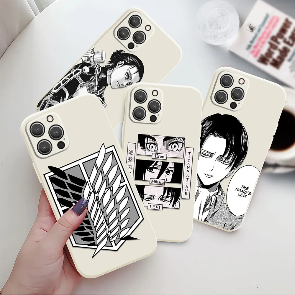 

Case for IPhone 12 11 13 Pro Max 13 Mini X XR XS MAX SE 2020 6 6S 7 8 Plus Anime Attack on Titan Protection Shell Cover Fundas